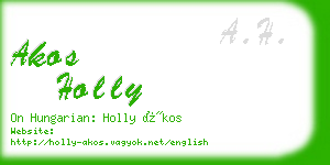 akos holly business card